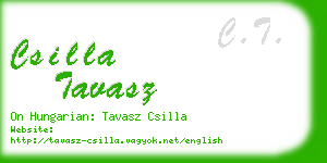 csilla tavasz business card